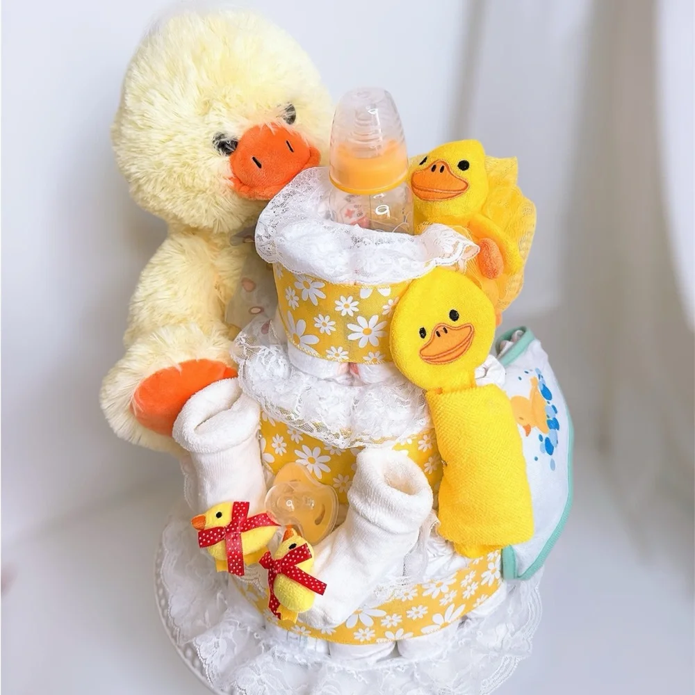Yellow Duck Baby Diaper Cake